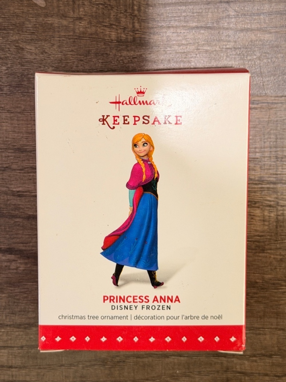 NEW IN BOX Hallmark Keepsake Princess Anna Disney Frozen Ornament - Blue & Pink
